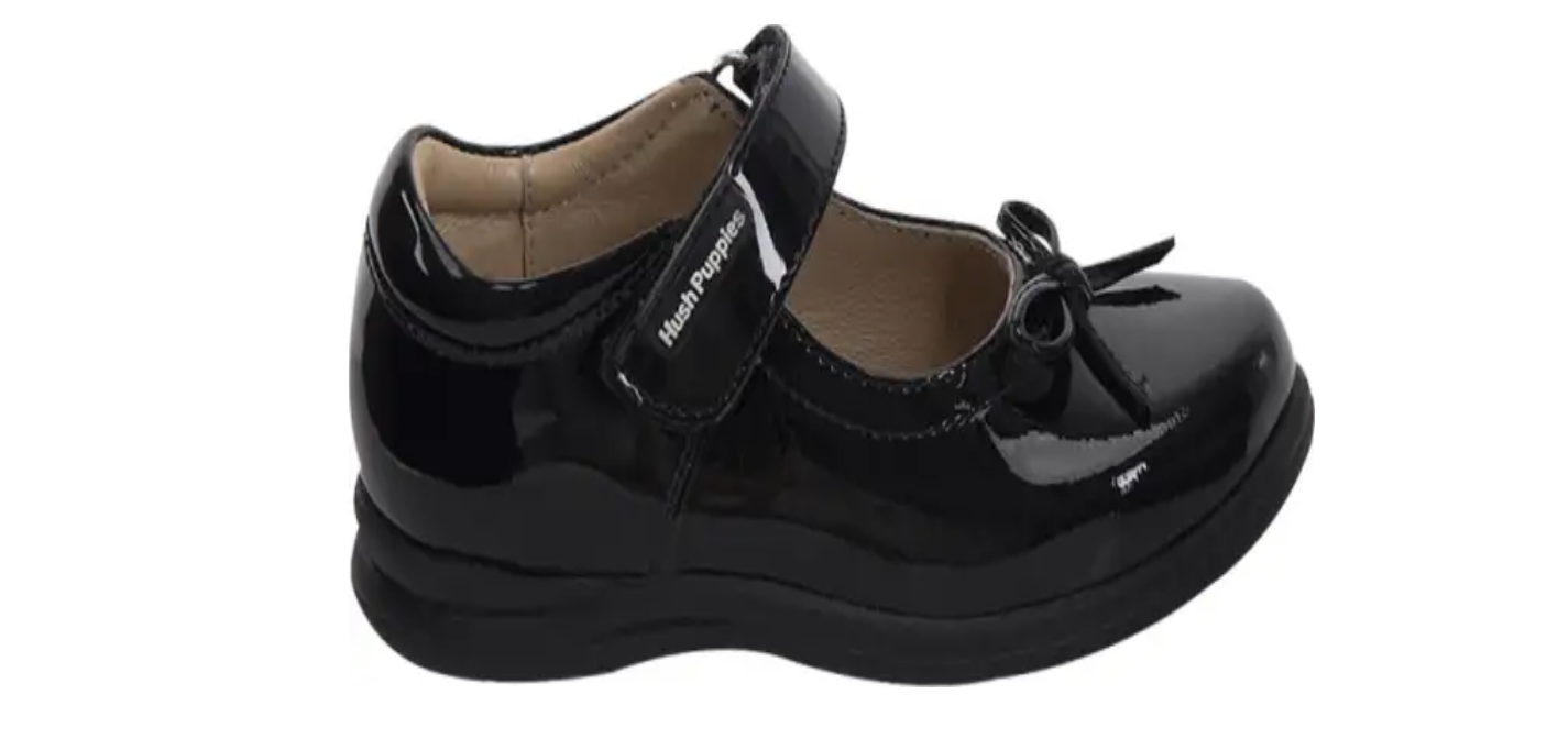 Zapato Niña Escolar Casual Comodo Color Negro Hush Puppies