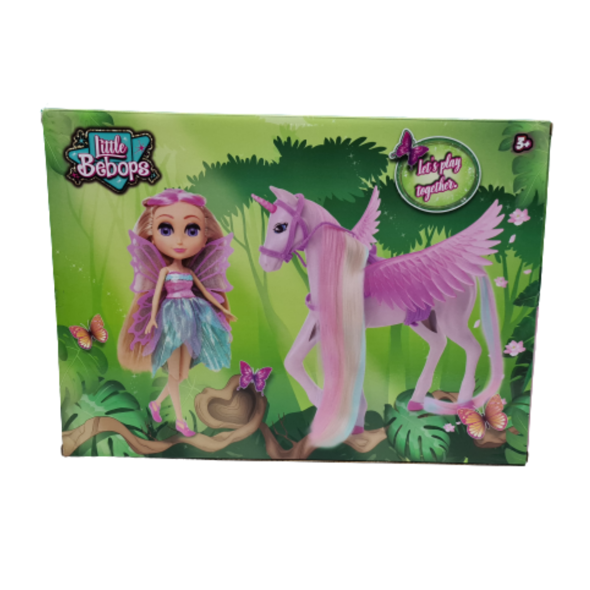 Muñeca Hada Y Unicornio Pony Arcoiris Little Bebops