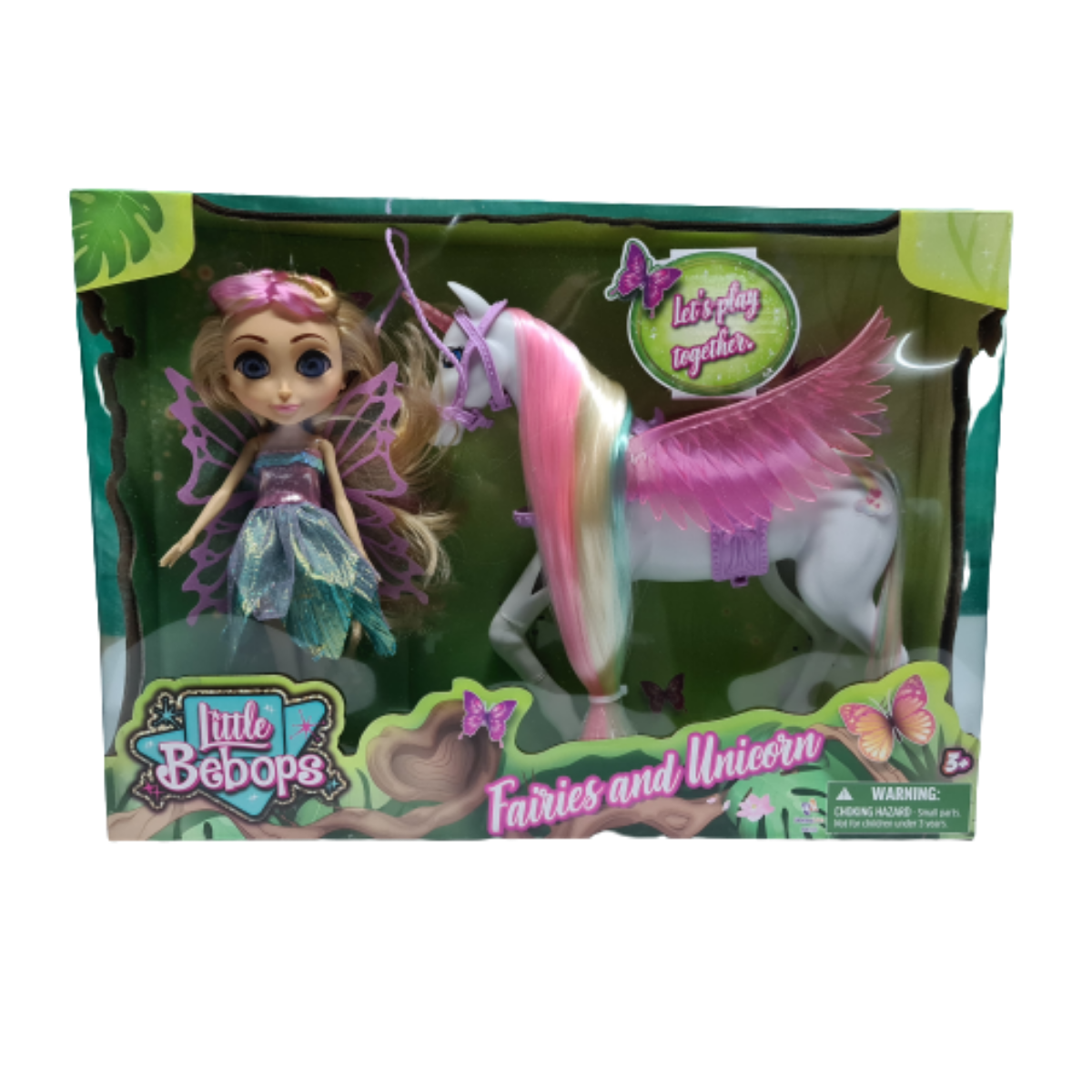 Muñeca Hada Y Unicornio Pony Arcoiris Little Bebops