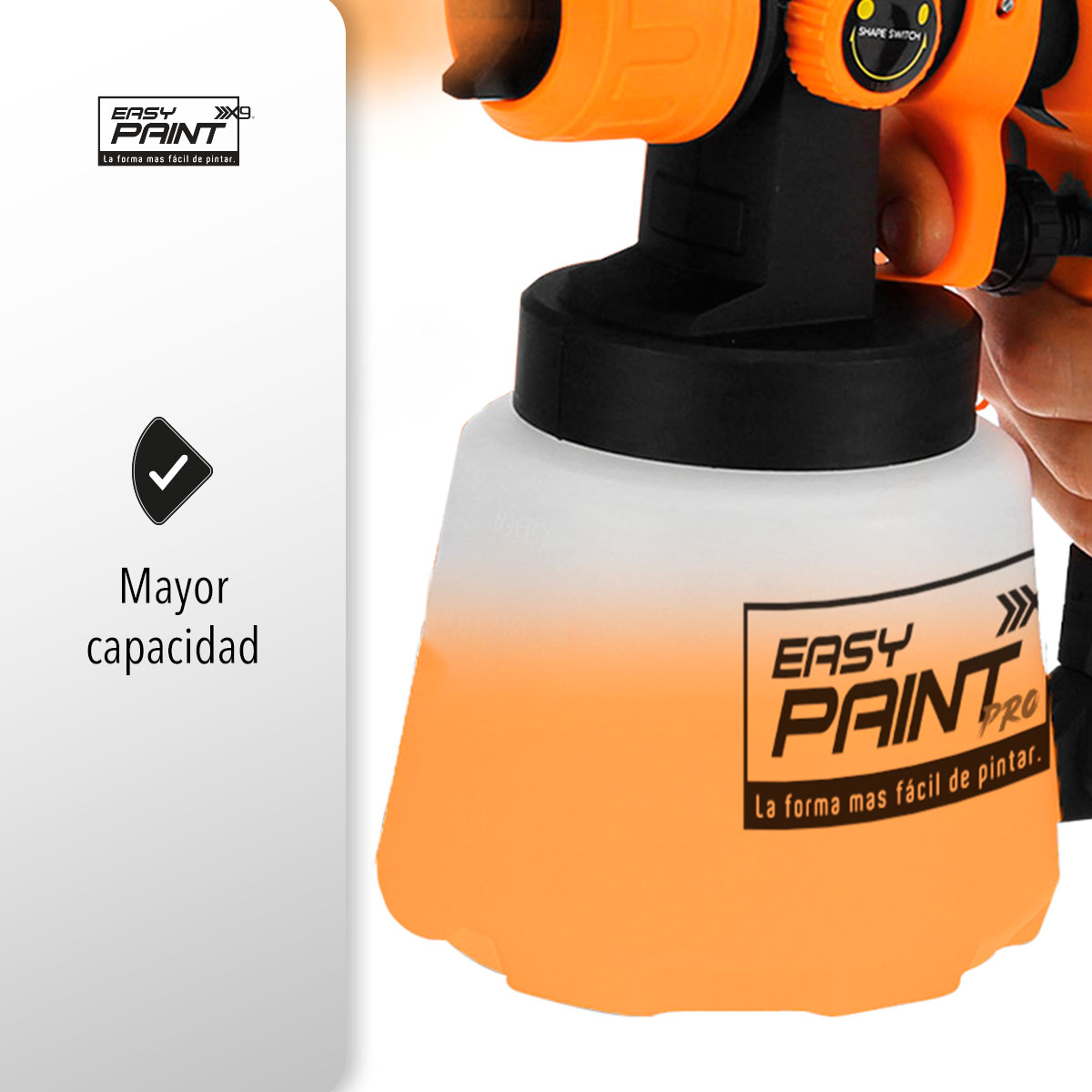  EASY PAINT-PRO PISTOLA PORTÁTIL PARA PINTAR DE 600W CON BOQUILLAS REGULADORAS