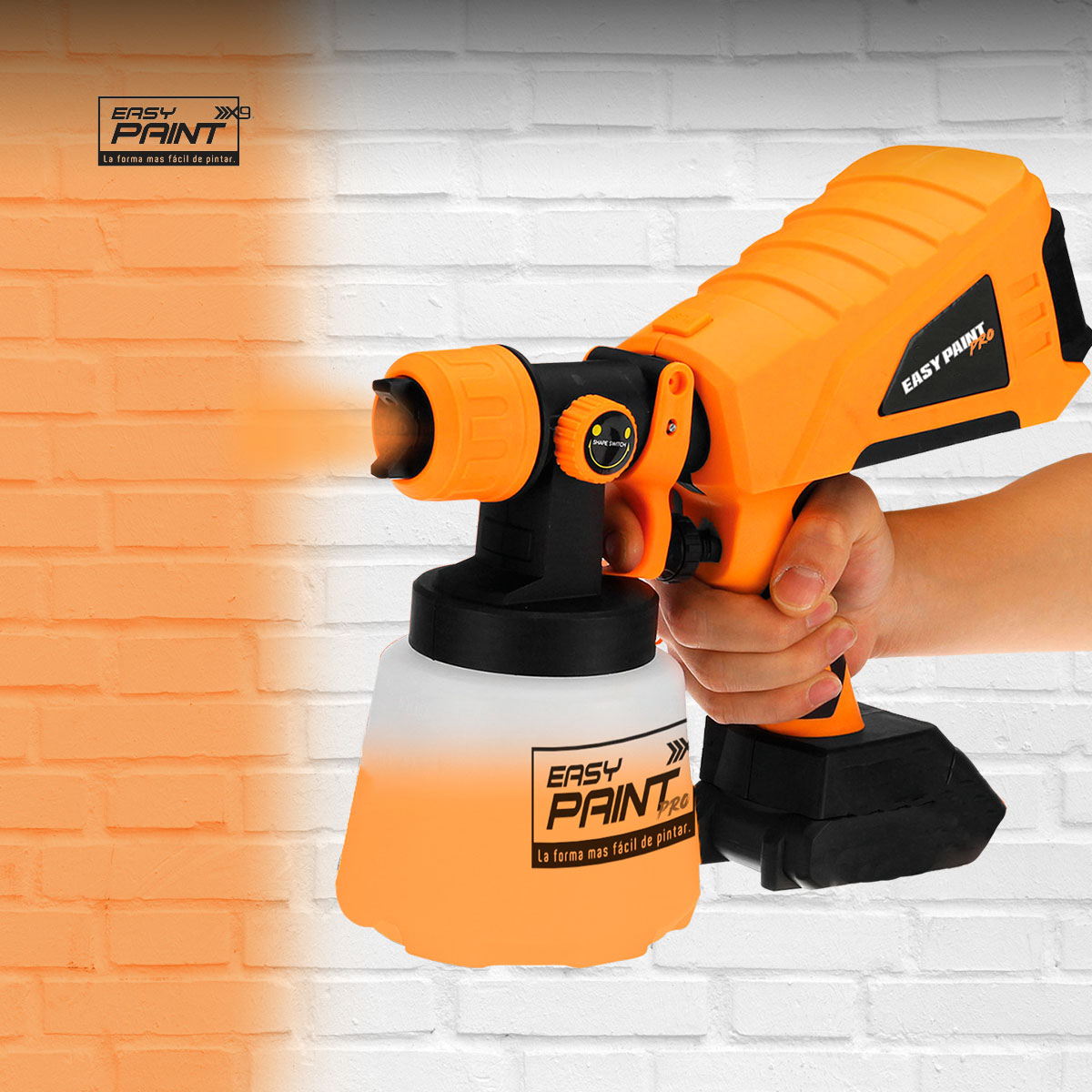  EASY PAINT-PRO PISTOLA PORTÁTIL PARA PINTAR DE 600W CON BOQUILLAS REGULADORAS