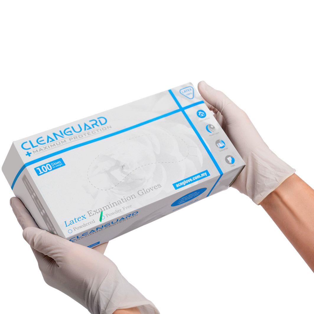 Guantes Latex Exploración Examinación Uso Médico Sin Polvo