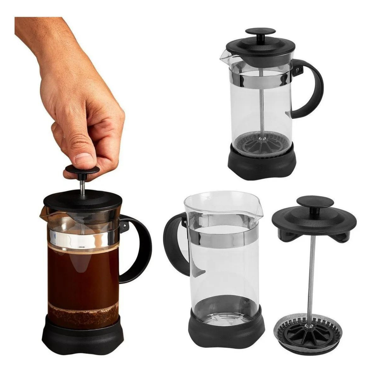 Cafetera Prensa Francesa De Vidrio 350 Ml Para Café O Té