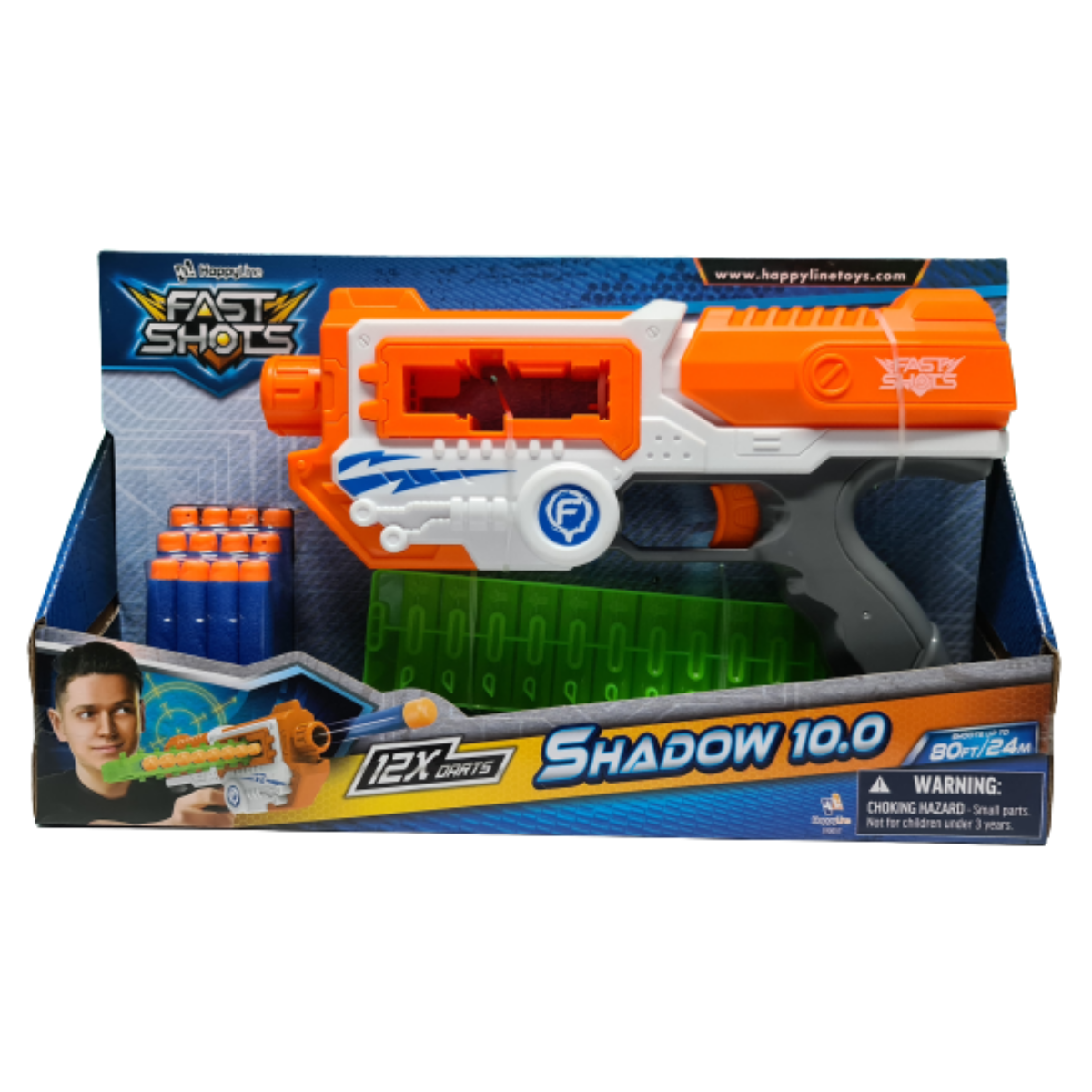 Lanzador Dardos Pistola Fast Shots Shadow 10.0 De 12 Dardos