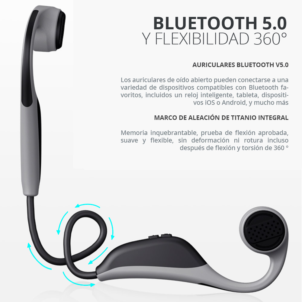 Auriculares Bluetooth para enseñanza de natación con conducción ósea (