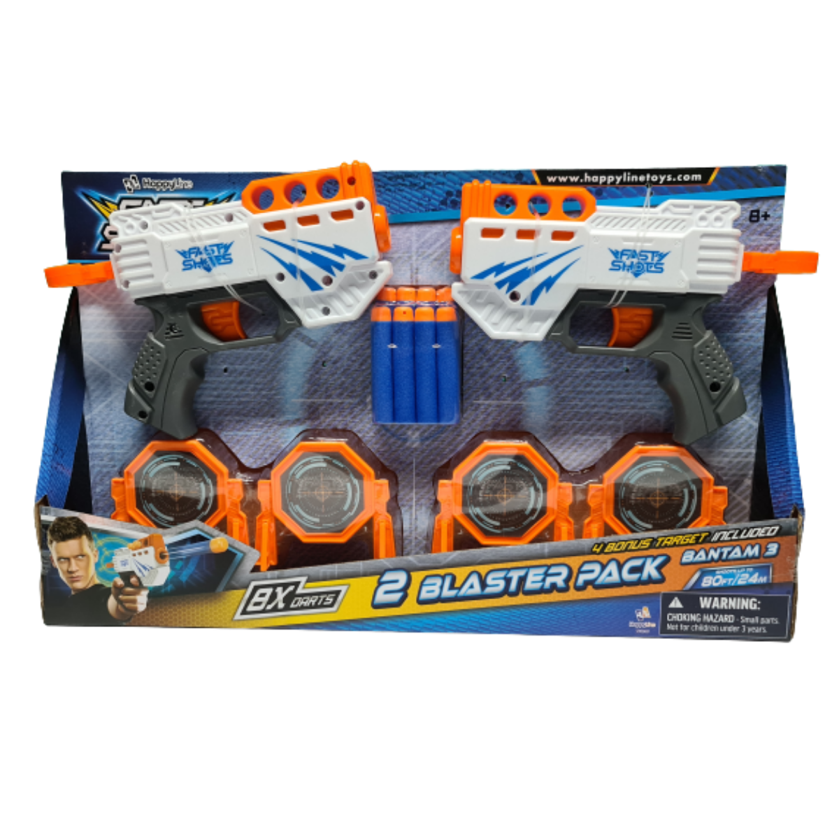 Set De 2 Pistolas Con 8 Dardos Y 4 Objetivos Fast Shots