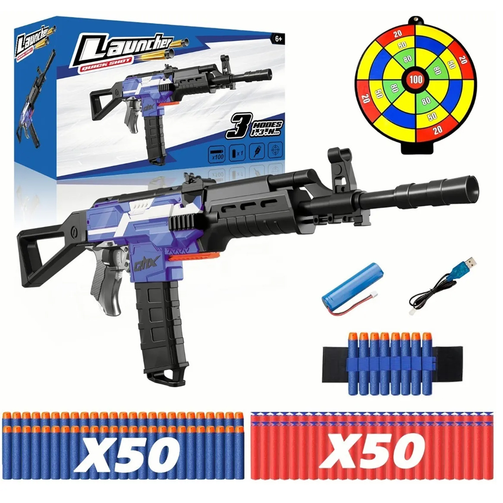 Pistola Juguete Recargable 12clip Compatible Nerf Con 3 Modo