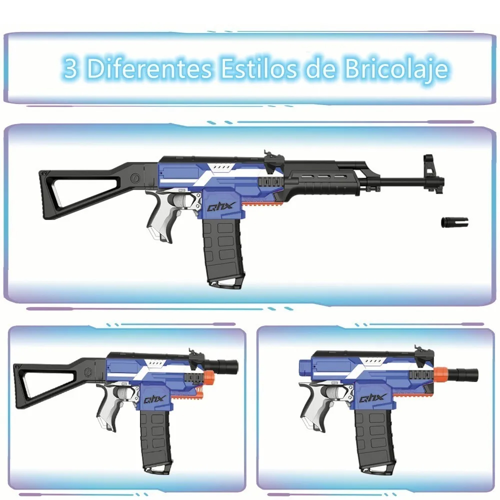 Pistola Juguete Recargable 12clip Compatible Nerf Con 3 Modo