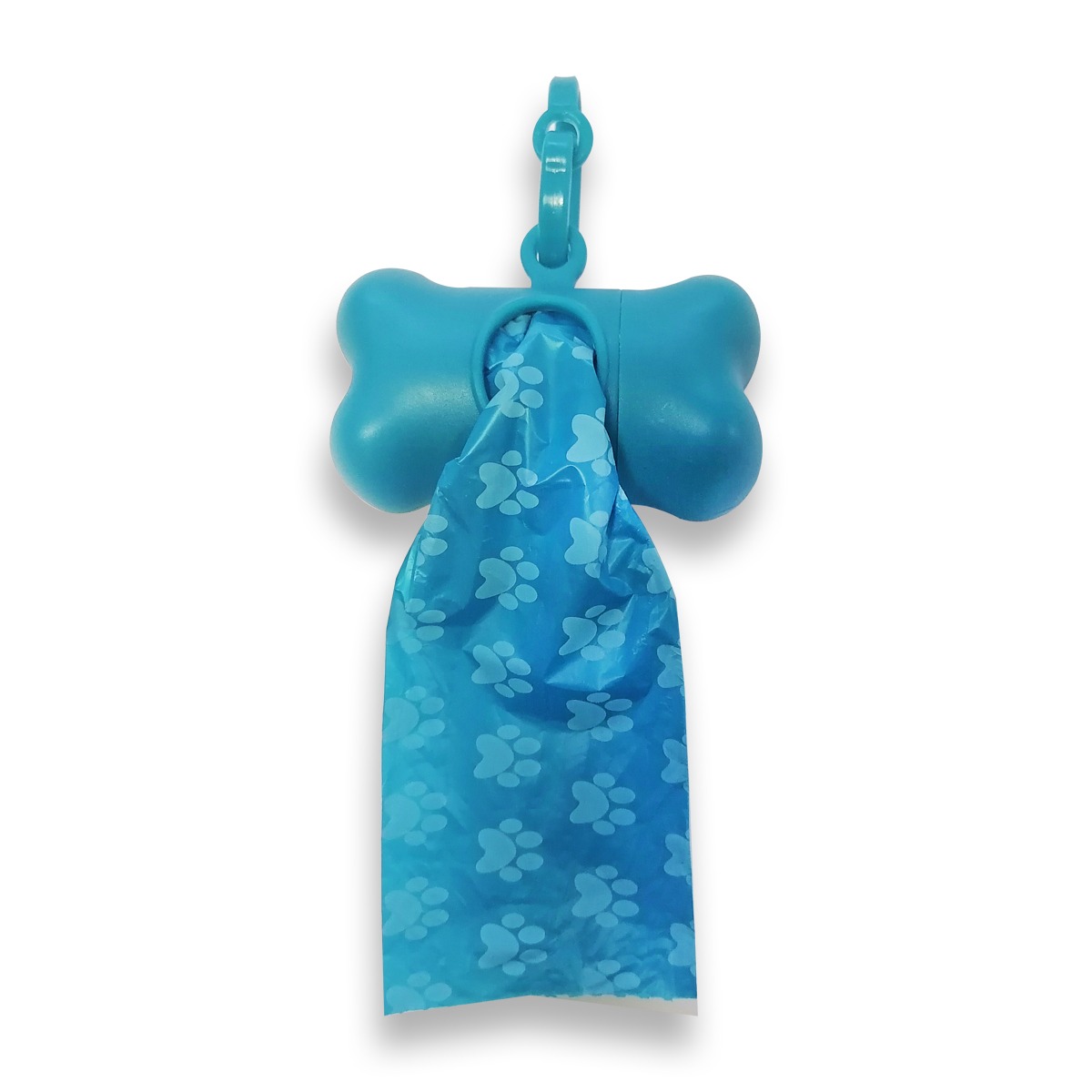 Kit Hueso dispensador de Bolsas de Paseo Azul para Mascota