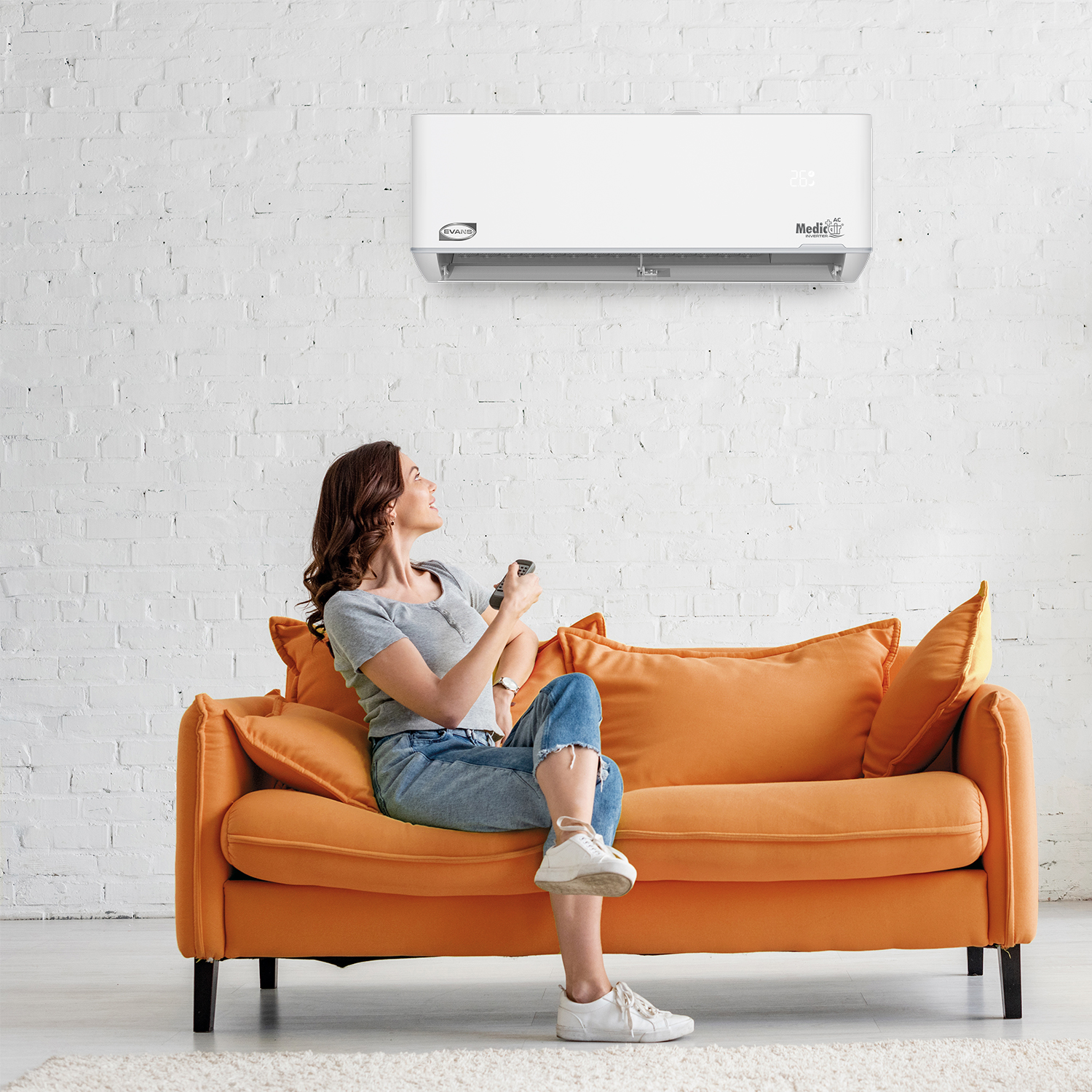 Aire Acondicionado Minisplit Inverter Evans MedicAir 1ton Seer17 Frío 220v Frío 6 Filtros