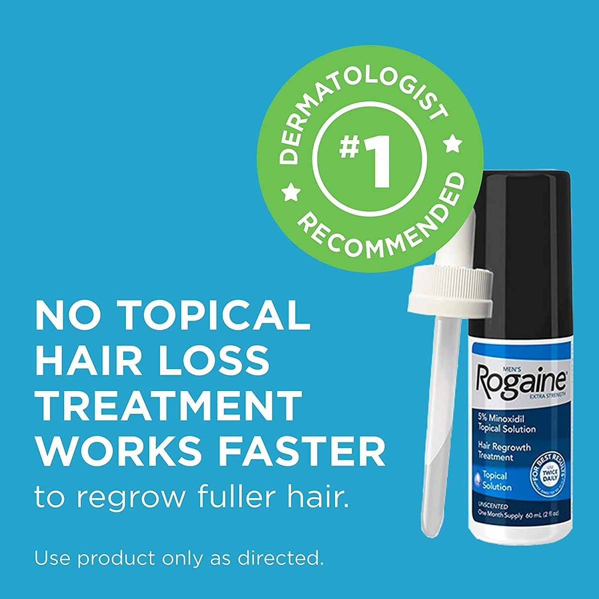Minoxidil Rogaine 5% Tópico Crecimiento Cabello Barba Cejas 1 mes