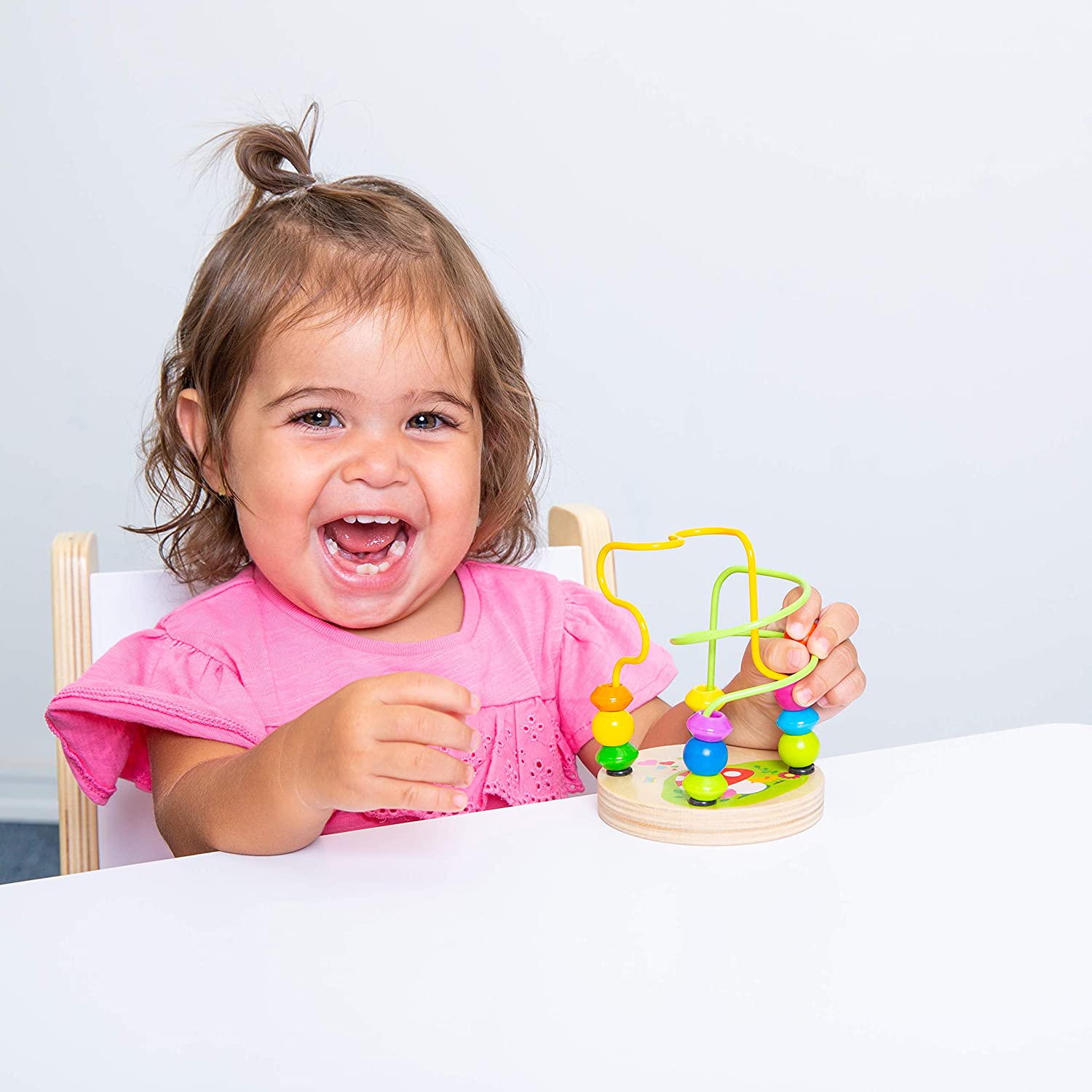 Juego Didáctico Mini Laberinto De Madera Para Bebe Estimulación Temprana