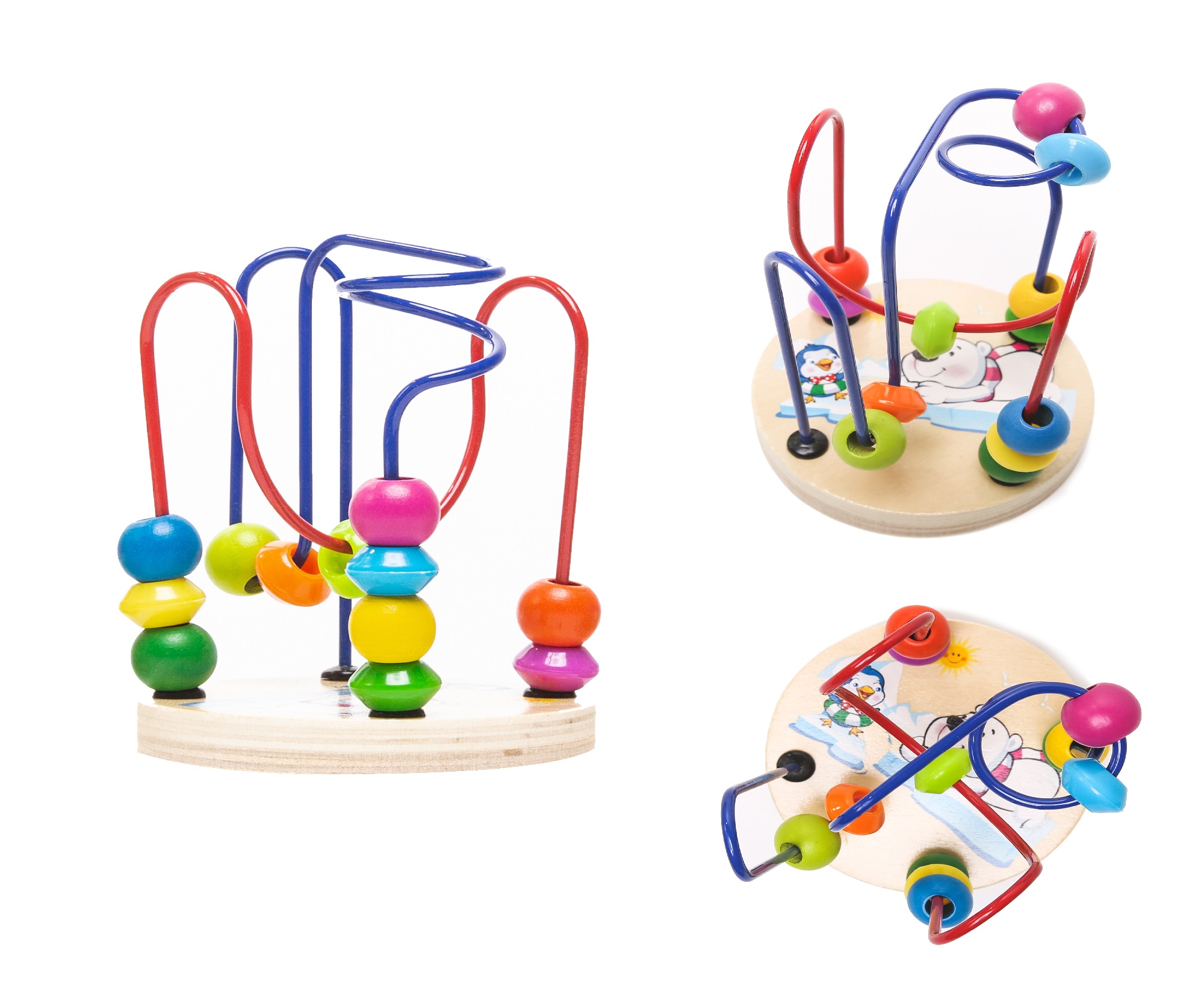 Juego Didáctico Mini Laberinto De Madera Para Bebe Estimulación Temprana