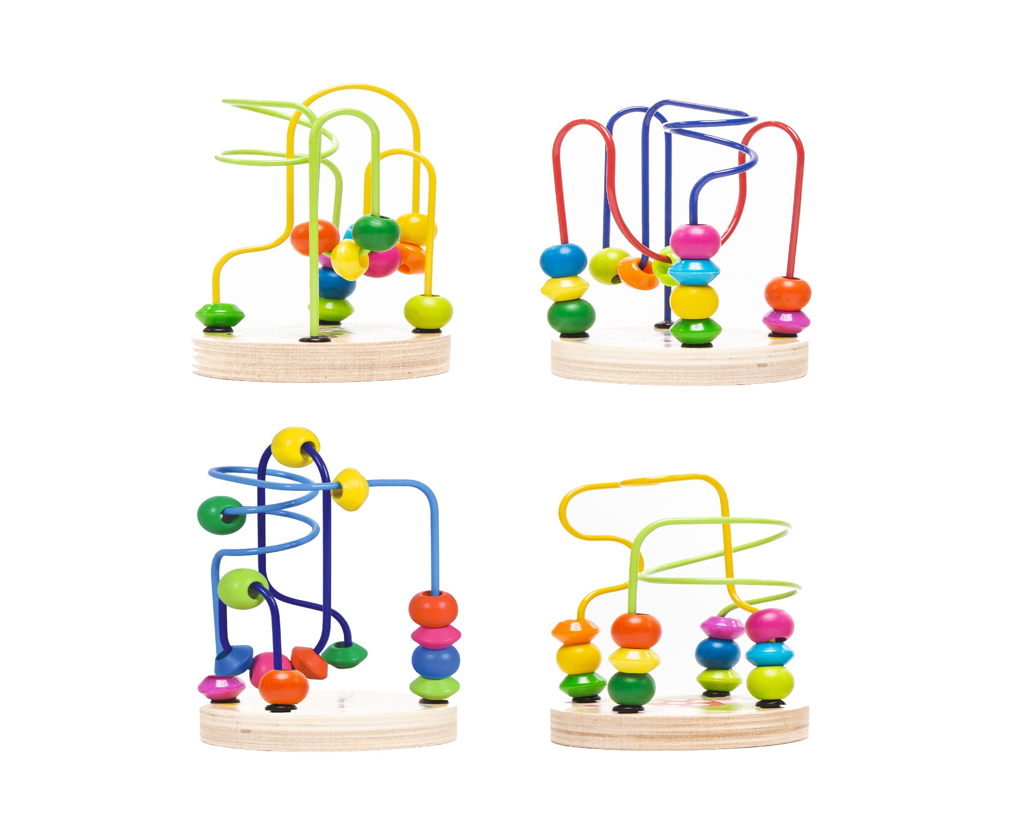 Juego Didáctico Mini Laberinto De Madera Para Bebe Estimulación Temprana
