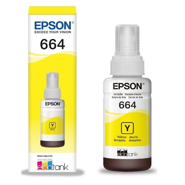 Epson Botella De Tinta T664  / T664120 / Original / T664420 / Amarillo