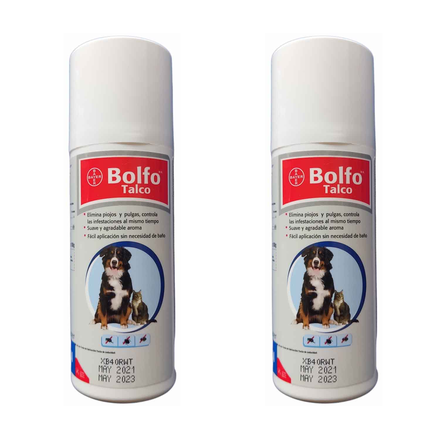 Pack 2 Bolfo Talco Antipulgas, Piojos Y Garrapatas