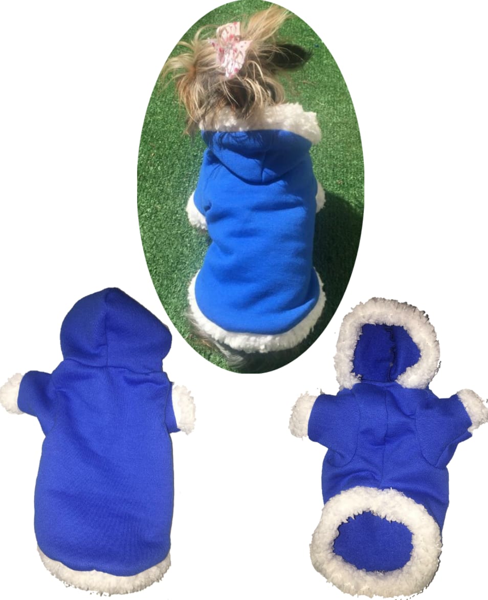 Sudadera ropa para mascota perro o gato modelo NAVIDEÑO AZUL REY