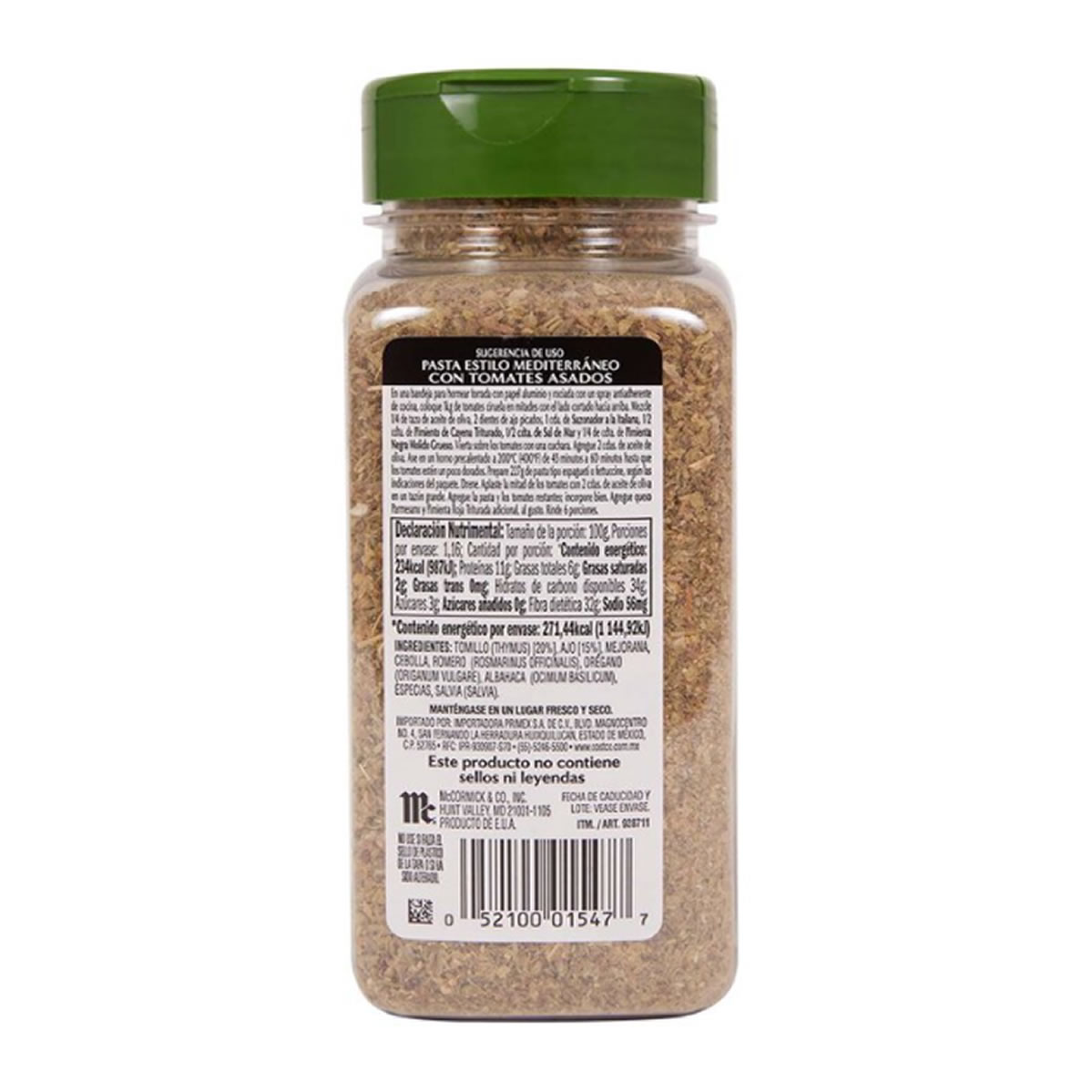 McCormick Sazonador a la Italiana Mezcla Estilo Toscano 116 gr.