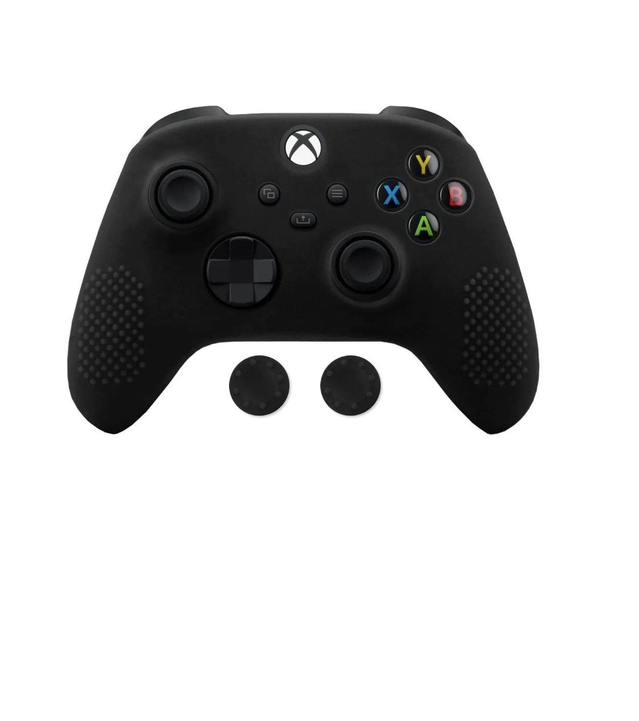 Funda Silicon para control Xbox Serie X  + thumb grips gratis Negro