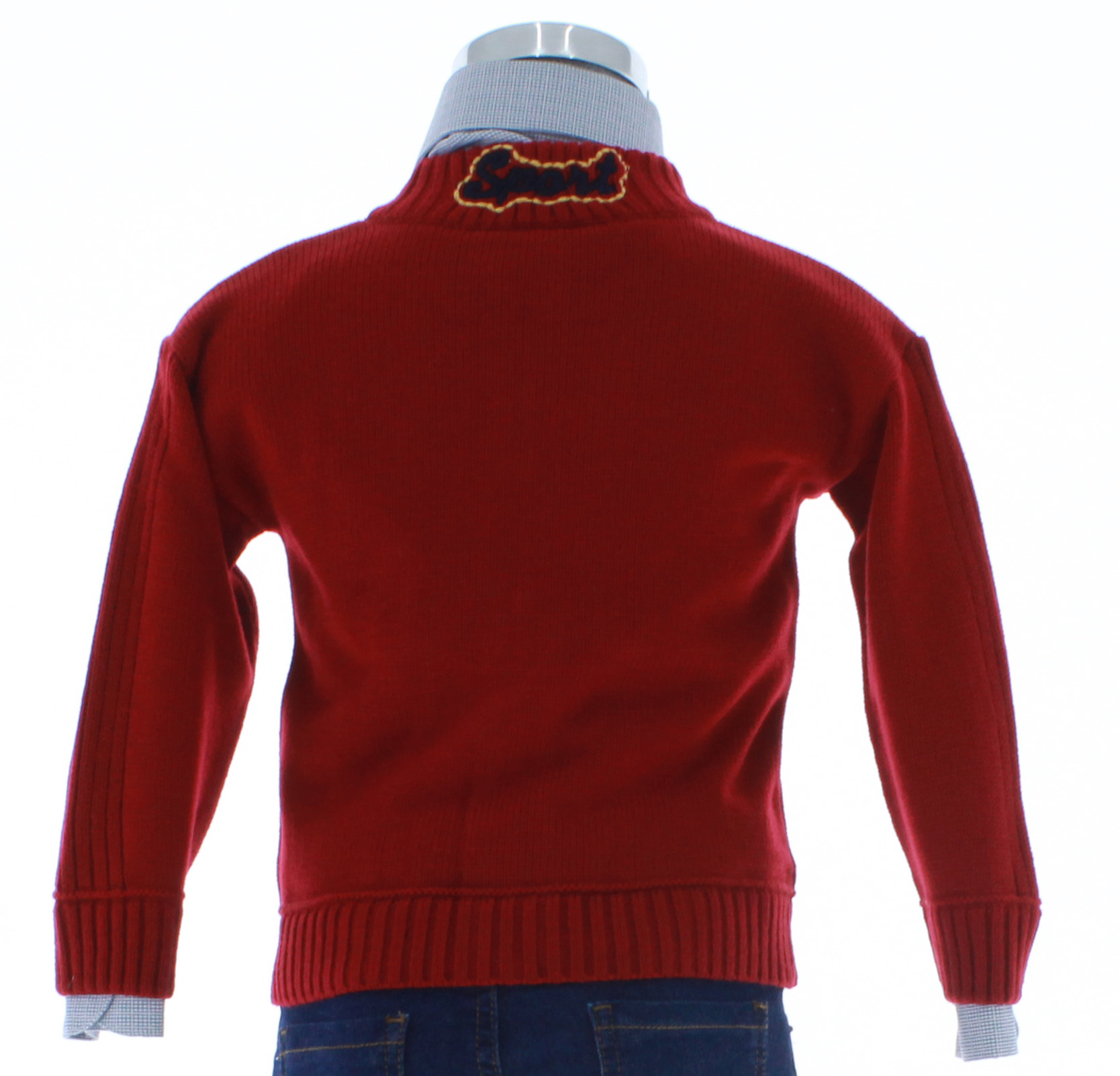 Sueter Niño Rojo Cierre 2649 1 a 10 Años.