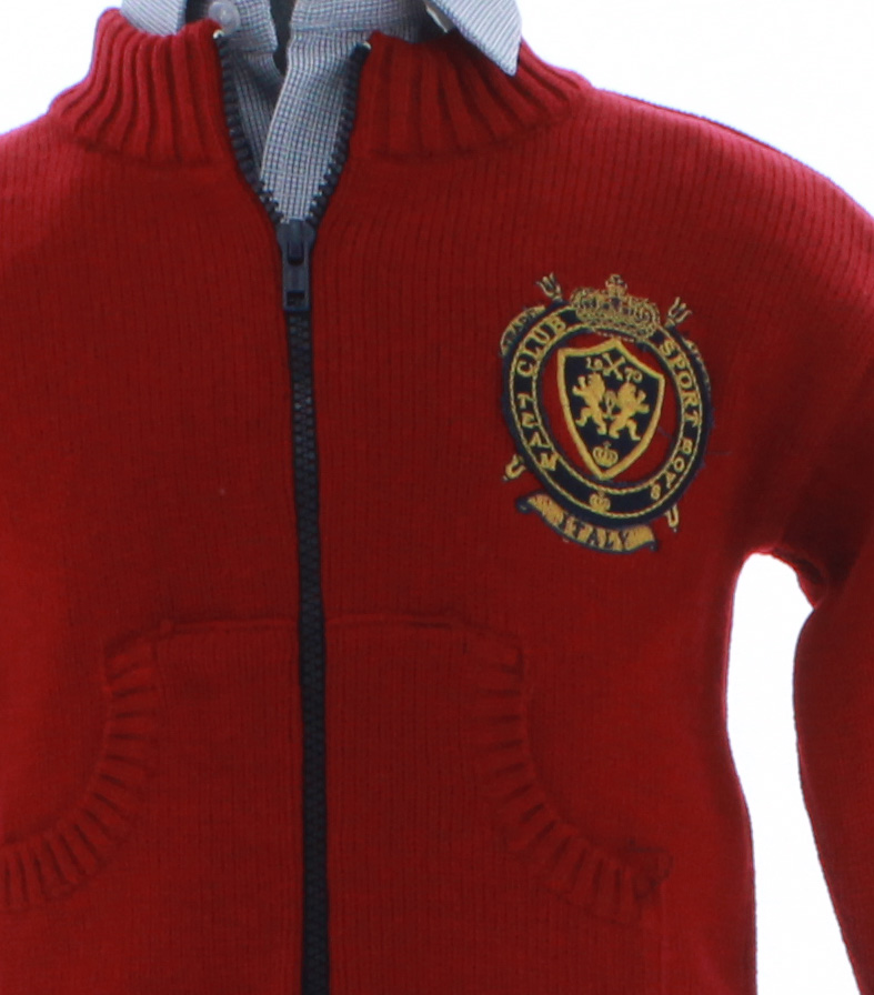 Sueter Niño Rojo Cierre 2649 1 a 10 Años.