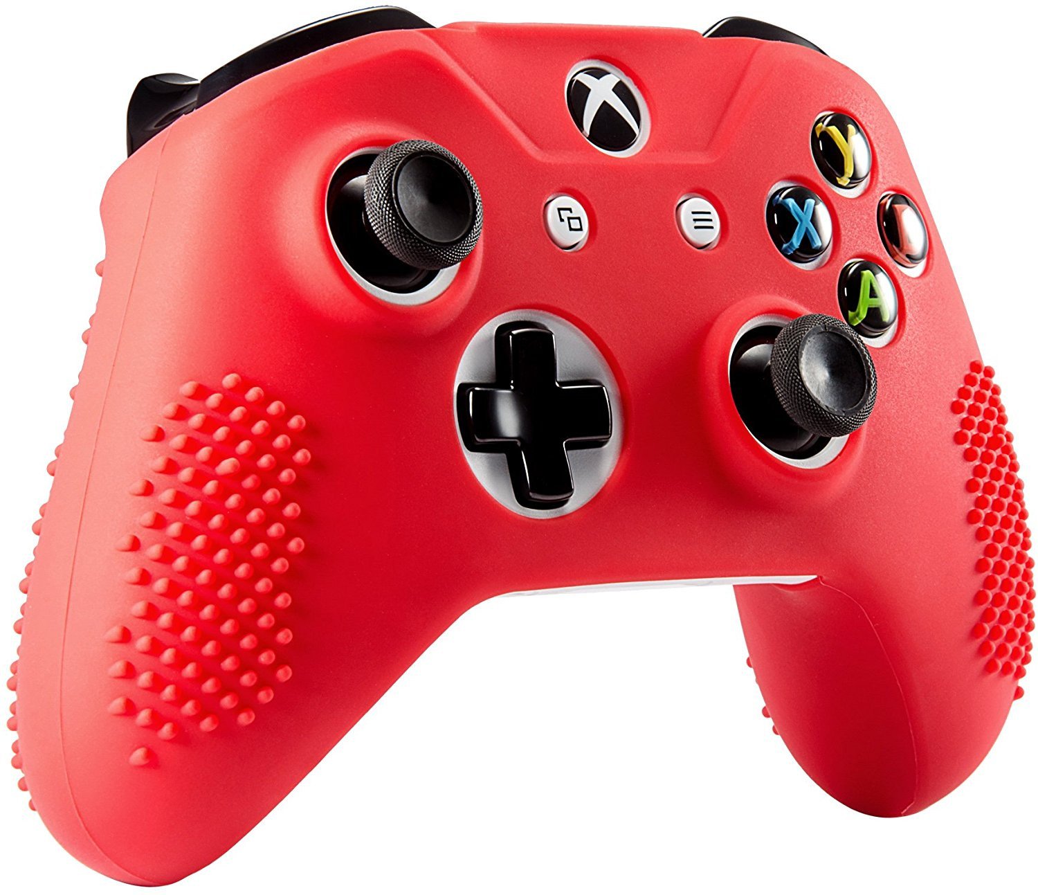 Funda Silicon para control Xbox One S mas thumb grips gratis Rojo