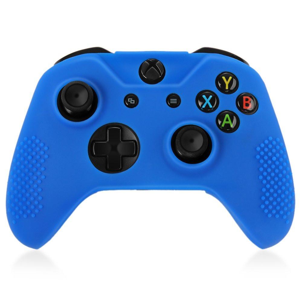 Funda Silicon para control Xbox One S mas thumb grips gratis Azul