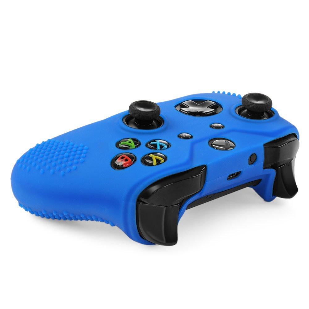 Funda Silicon para control Xbox One S mas thumb grips gratis Azul