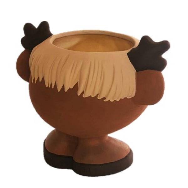 MACETA EN FORMA DE RENO NAVIDEÑO