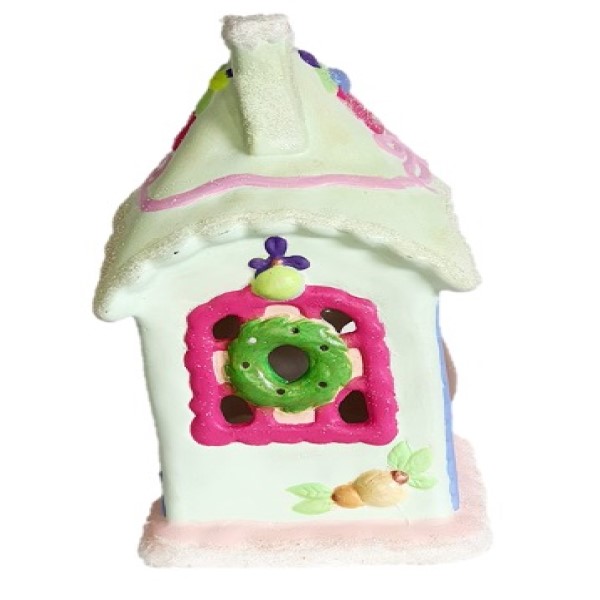 CASA para VILLA pintada a mano tierna NAVIDEÑA