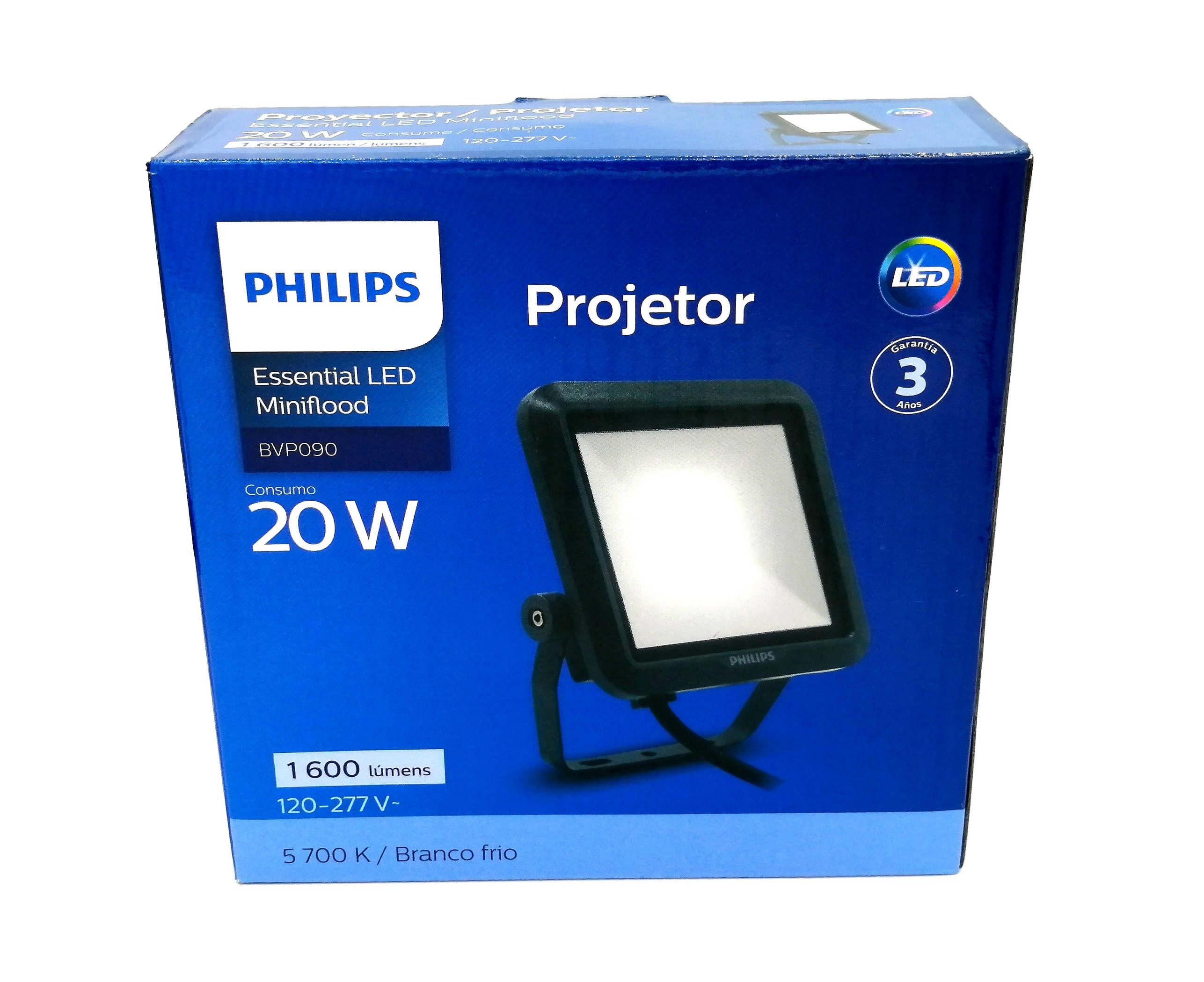 Reflector Led Philips 20w Luz Fria 1600 Lumenes Exteriores
