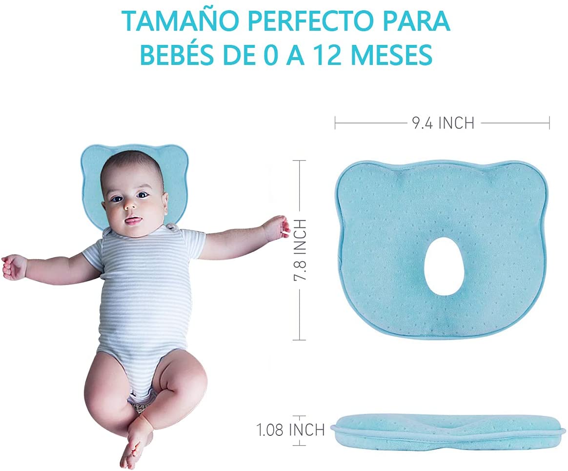 Almohada Ortopédica Para Bebe - Soporte Protección Para Cabeza Del Bebe 0 a 12 Meses