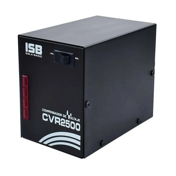 Regulador - Compensador De Voltaje Cvr2500 / Para Linea Blanca / 1500W / 1 Tomacorriente EE / Negro 