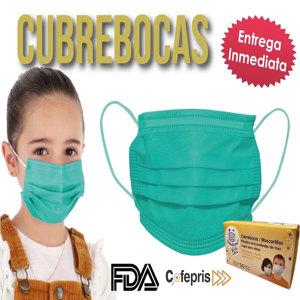 Cubreboca Tapaboca Tricapa Infantil