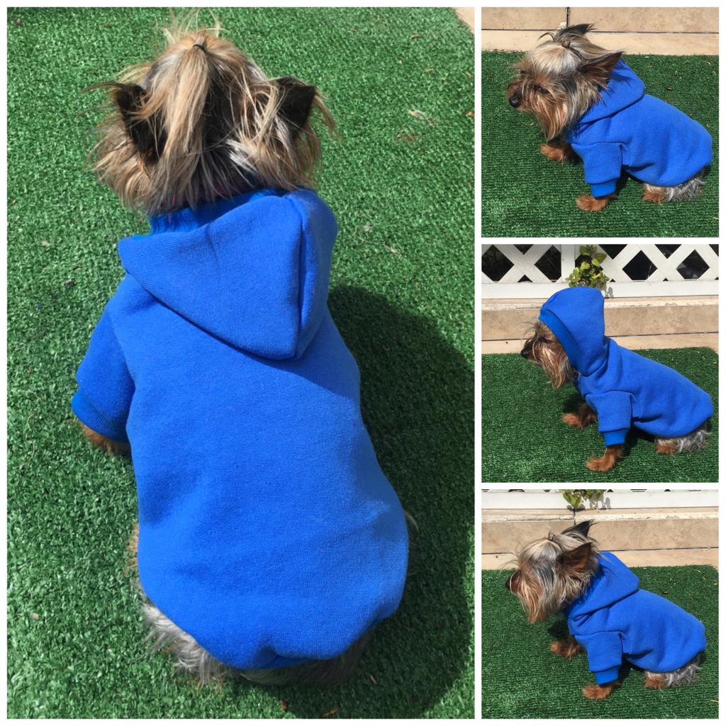 Sudadera Ropa para mascota perro o gato especiales para frío AZUL REY