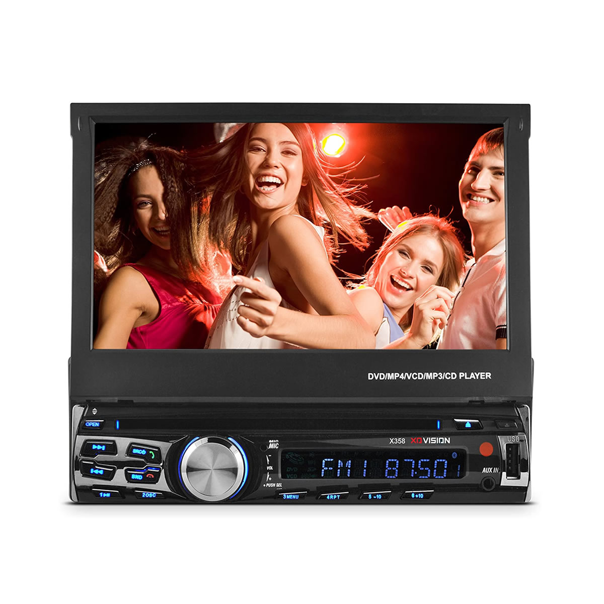 Receptor DVD Con Pantalla Táctil De 7 Pulgadas XO Vision X358 - Negro