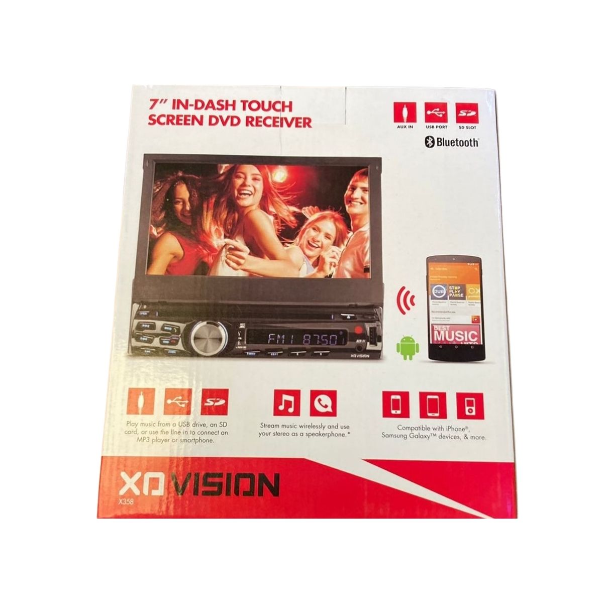 Receptor DVD Con Pantalla Táctil De 7 Pulgadas XO Vision X358 - Negro
