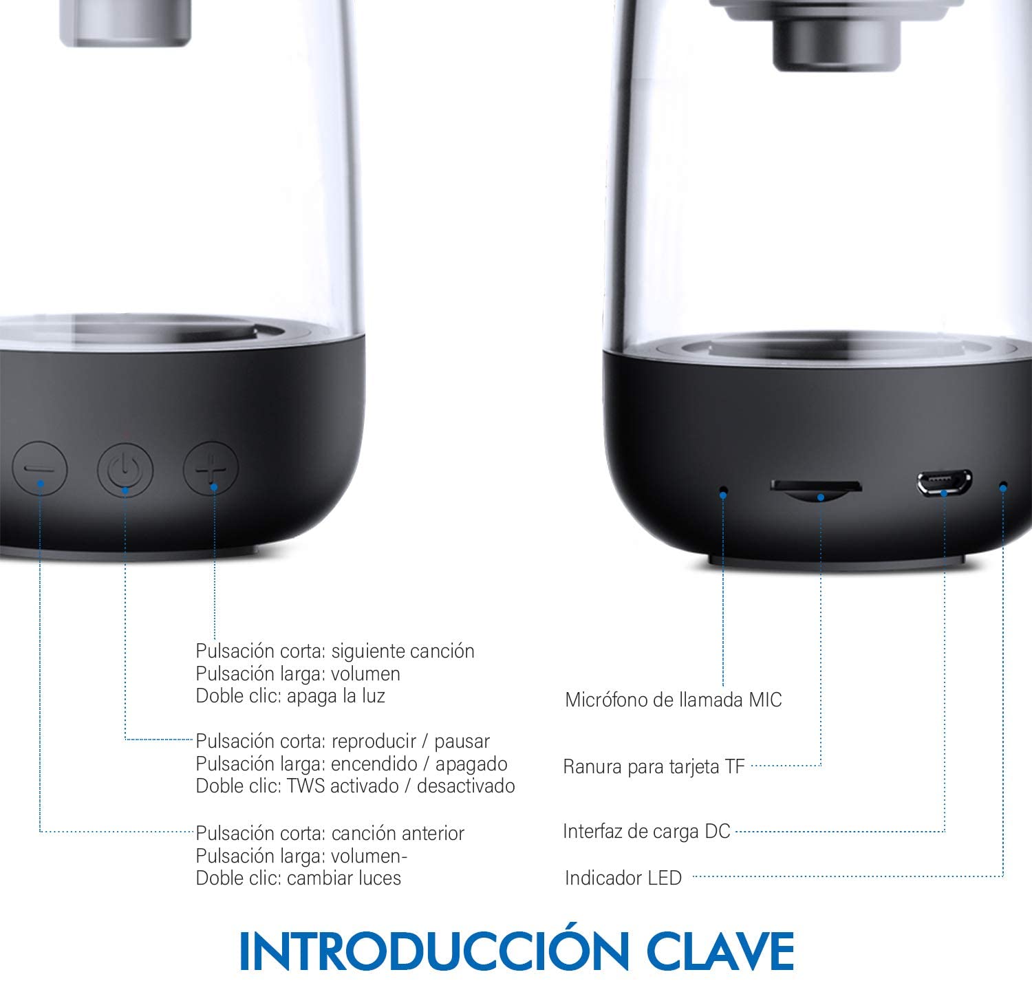 Bocina Portátil Con Bluetooth Recargable Altavoz Inalámbrico Deportivo