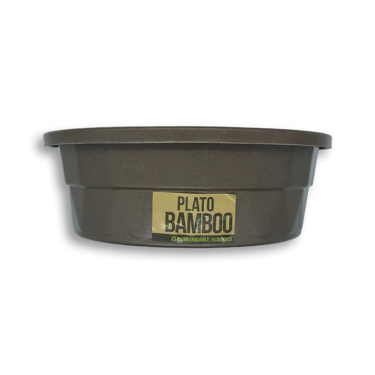 Plato Ecologico de Bambu para Mascotas Cafe