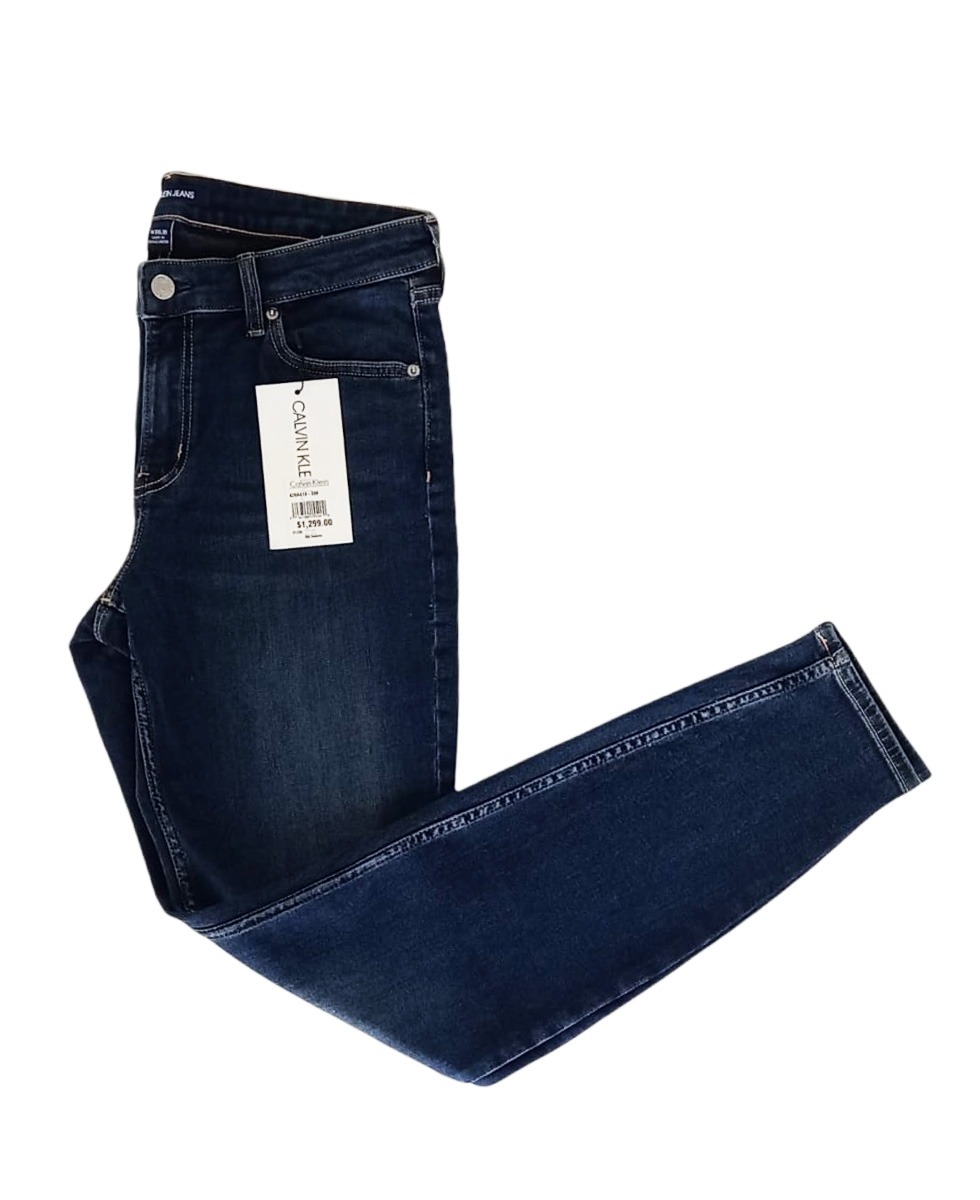 Calvin klein jeans Pantalones Cintura Alta Slim Azul