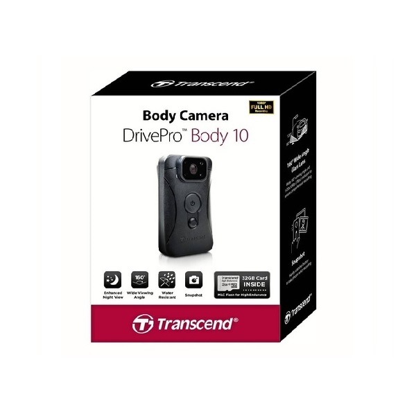 Transcend Cámara Corporal Drive Pro Body 10 (Resistente al Agua) / TS-32GDPB-10B