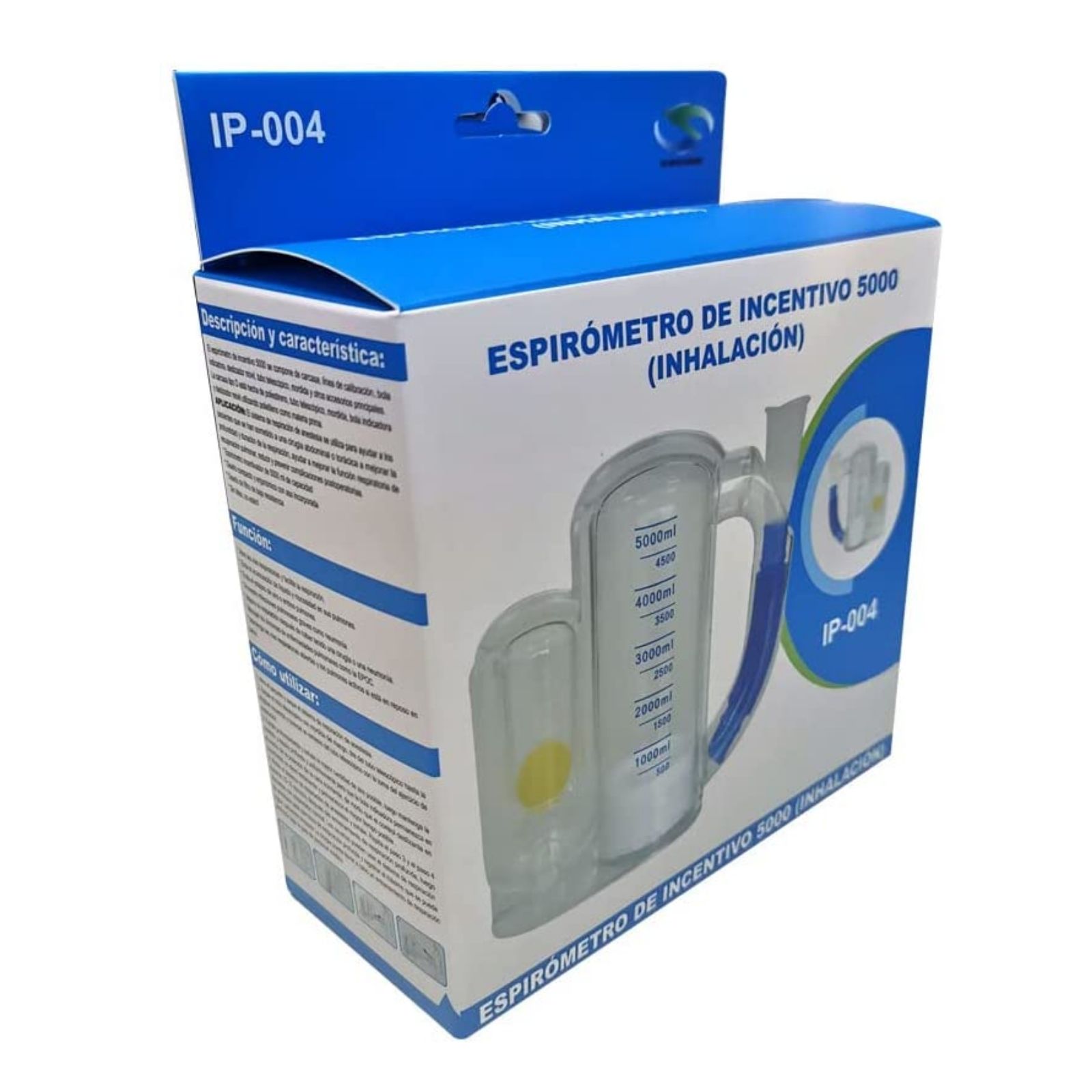 Espirometro De Incentivo Adulto 5000 Ejercitador Pulmonar.