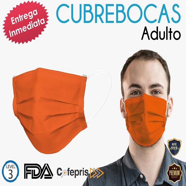 Cubreboca Tapaboca Tricapa 100 Pz Termosellado Cofepris Fda