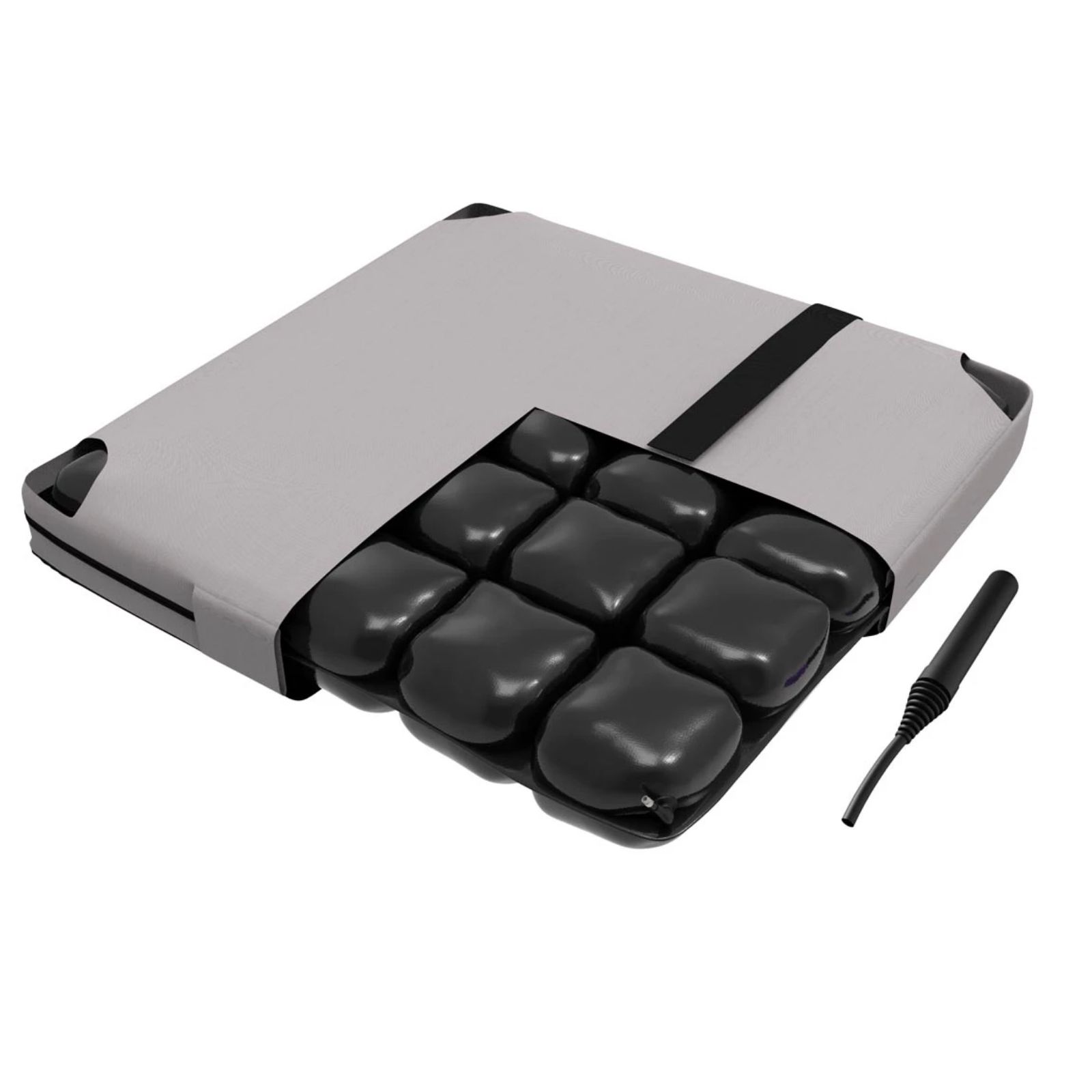 Cojin Antiescaras Antillagas Inflable Theraair Portatil Negro