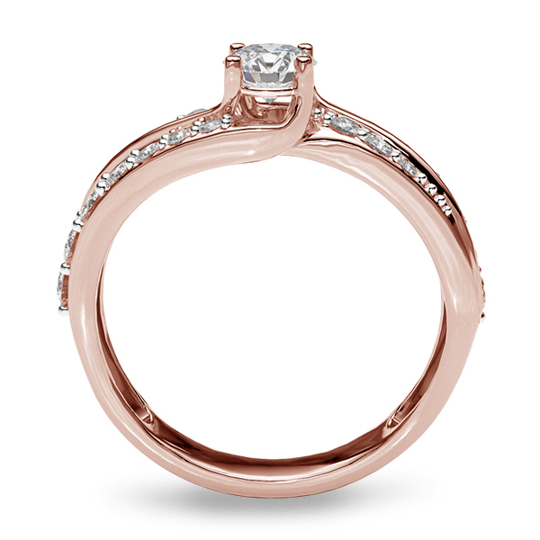 Anillo de compromiso en Oro Rosa de 14K Amelie Joyas