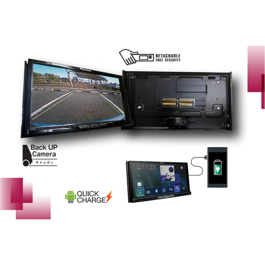 Autoestereo Pantalla De 7 Pulgadas Pioneer Bluetooth Wifi Mirroring Avh-z9250bt Dual Usb