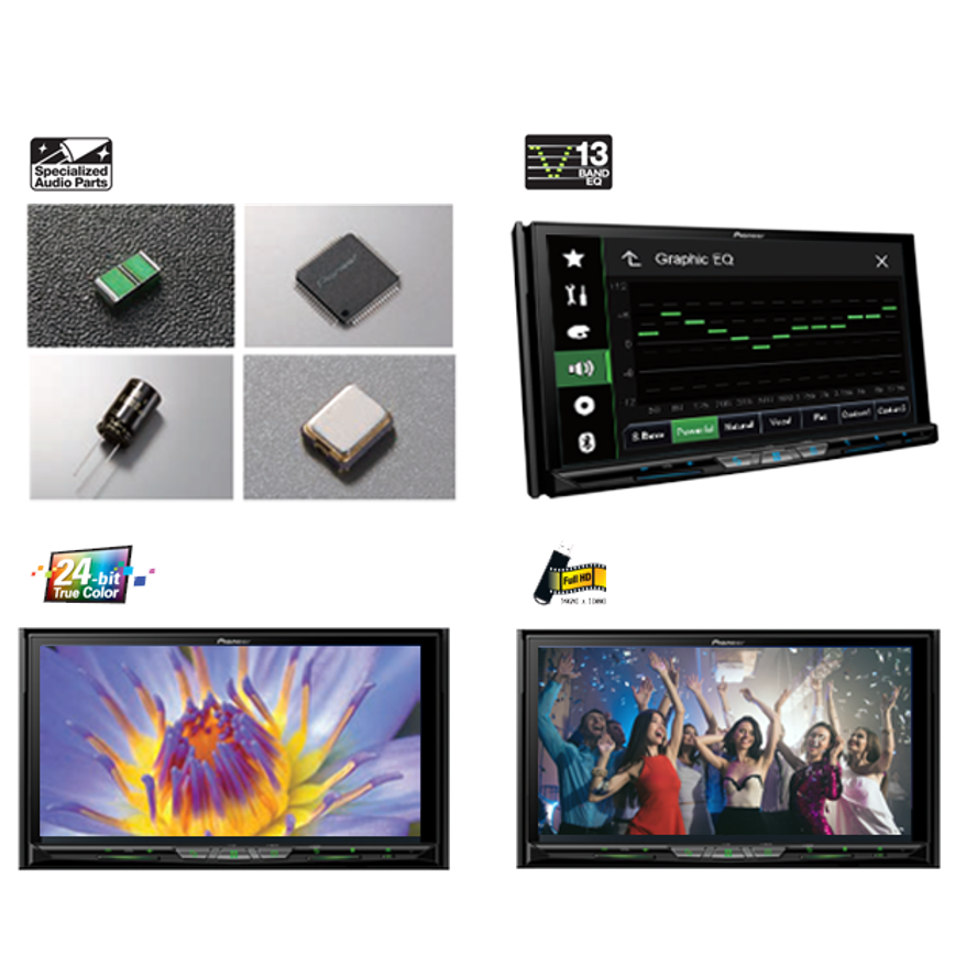 Autoestereo Pantalla De 7 Pulgadas Pioneer Bluetooth Wifi Mirroring Avh-z9250bt Dual Usb