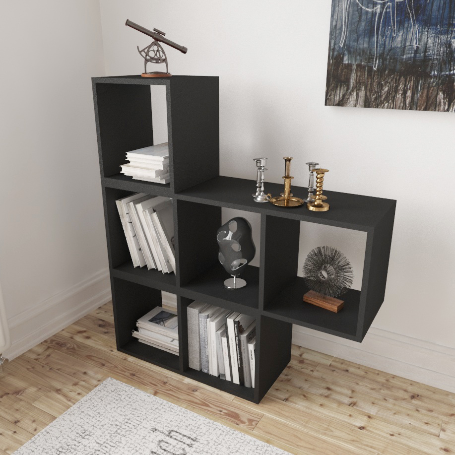 Librero Modular negro 
