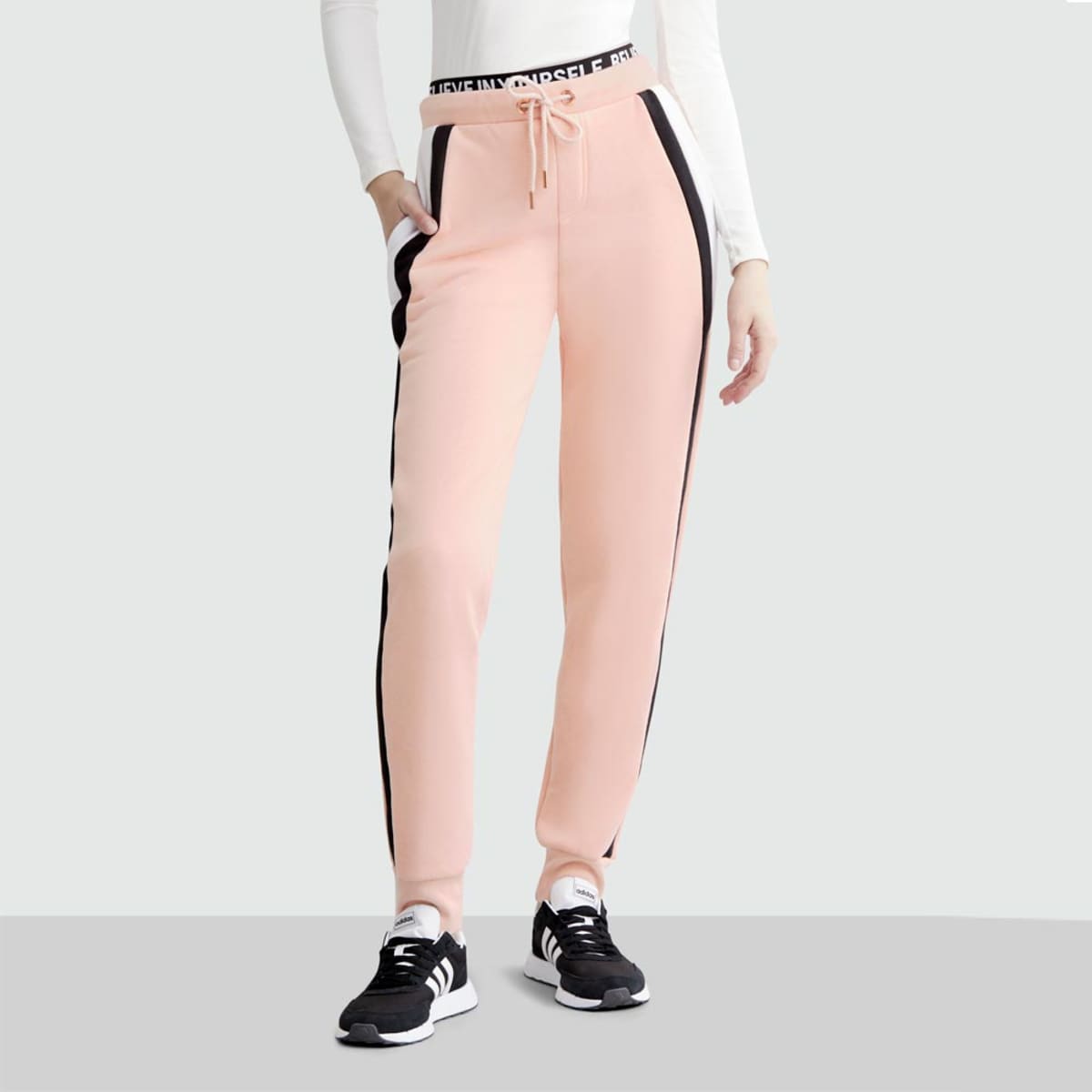 Pants  para mujer Love to Lounge, rosa con franja negra, mod. 1000016