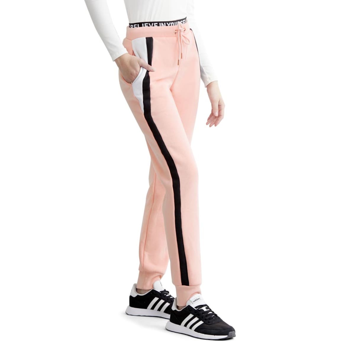 Pants  para mujer Love to Lounge, rosa con franja negra, mod. 1000016